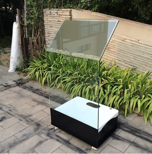 Outdoor transparent interactive display application for large-format Metal Mesh touch sensing